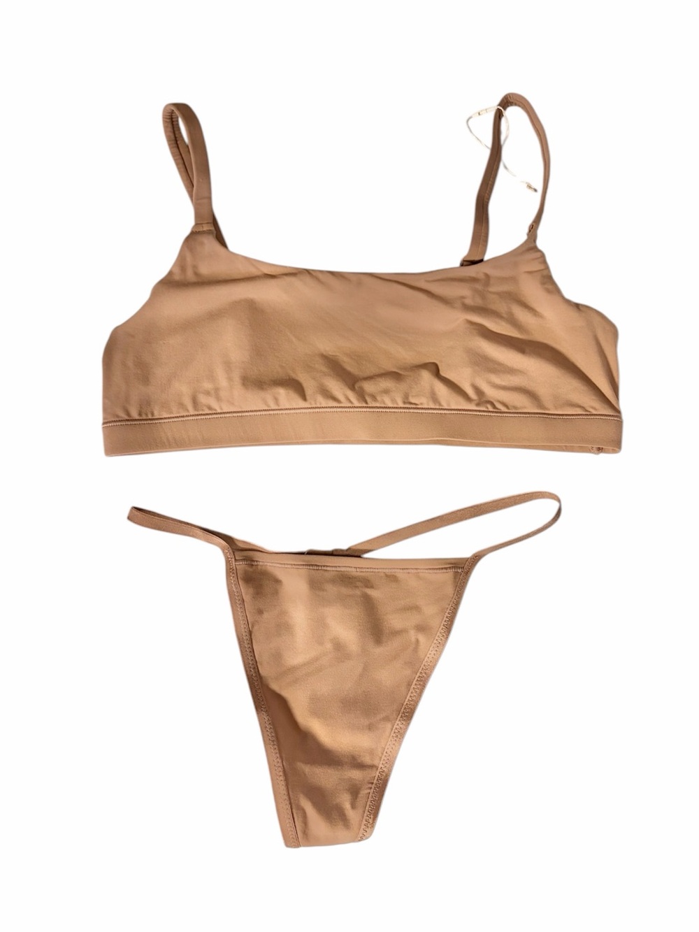 Bundle of Skims Fits Everybody Scoop Bralette and T-String Thong Sienna NWT